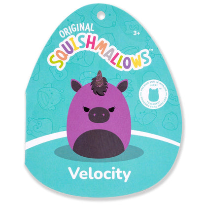 Squishmallows Best Seller | 14" Velocity the Purple and Black Unicorn | Jazwares