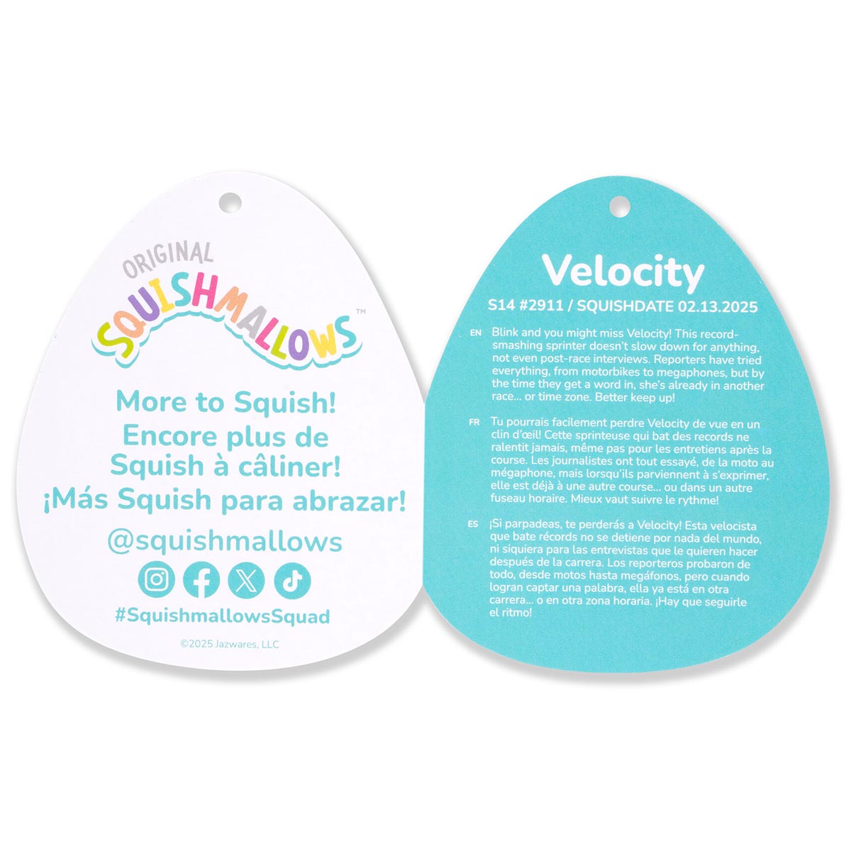 Squishmallows Best Seller | 14" Velocity the Purple and Black Unicorn | Jazwares