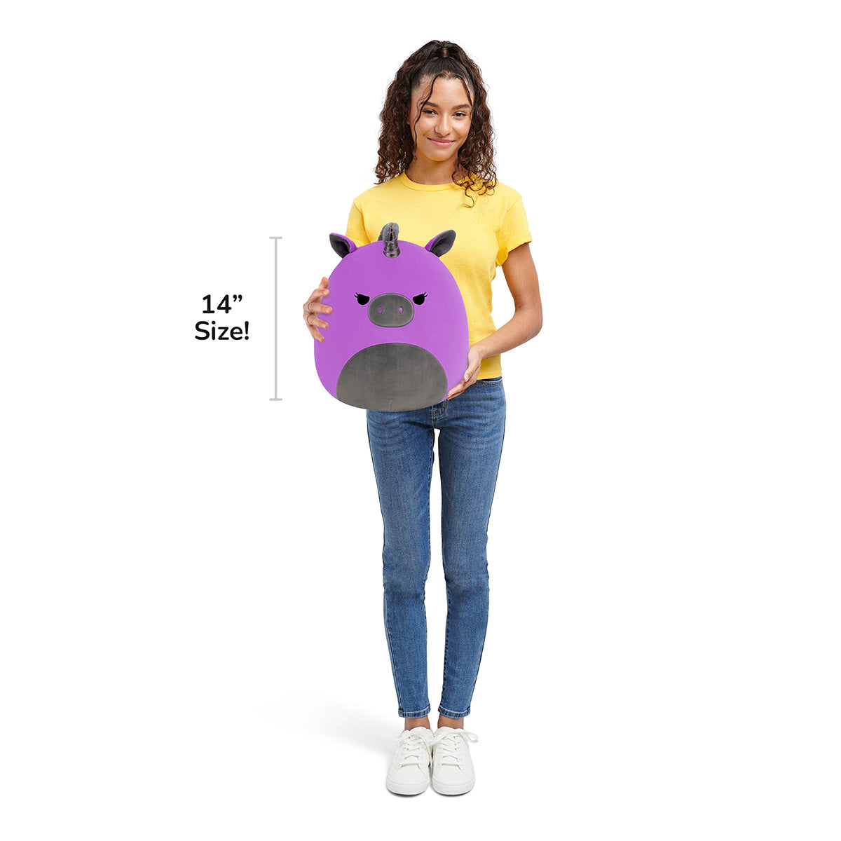 Squishmallows Best Seller | 14" Velocity the Purple and Black Unicorn | Jazwares