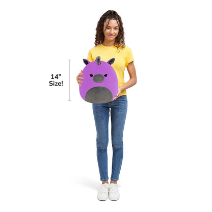 Squishmallows Best Seller | 14" Velocity the Purple and Black Unicorn | Jazwares