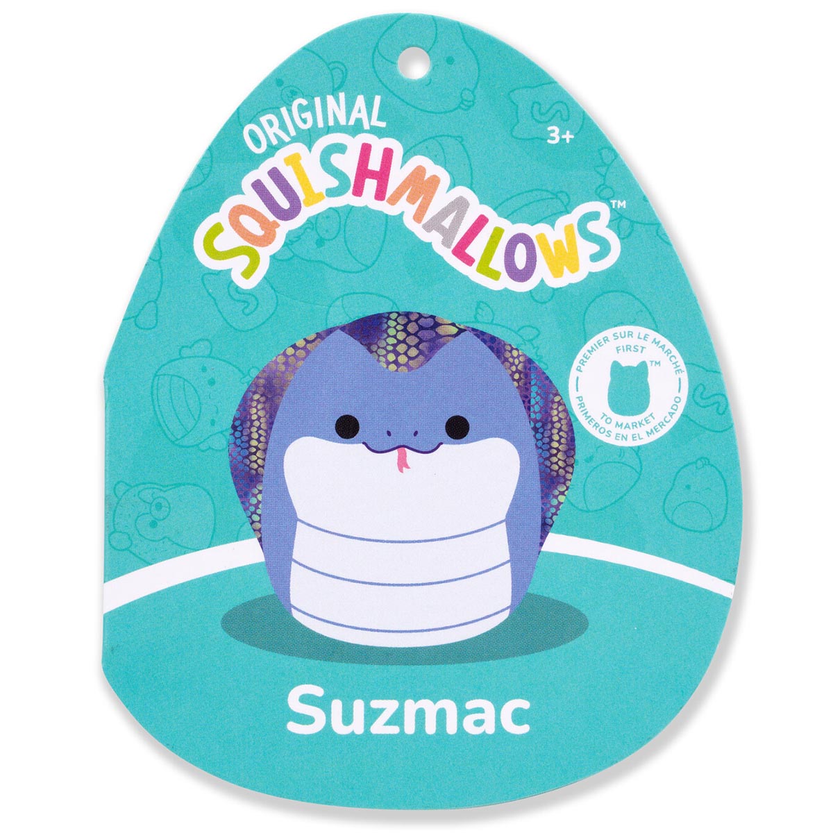 Squishmallows Recommended | 14" Suzmac the Blue Cobra | Jazwares