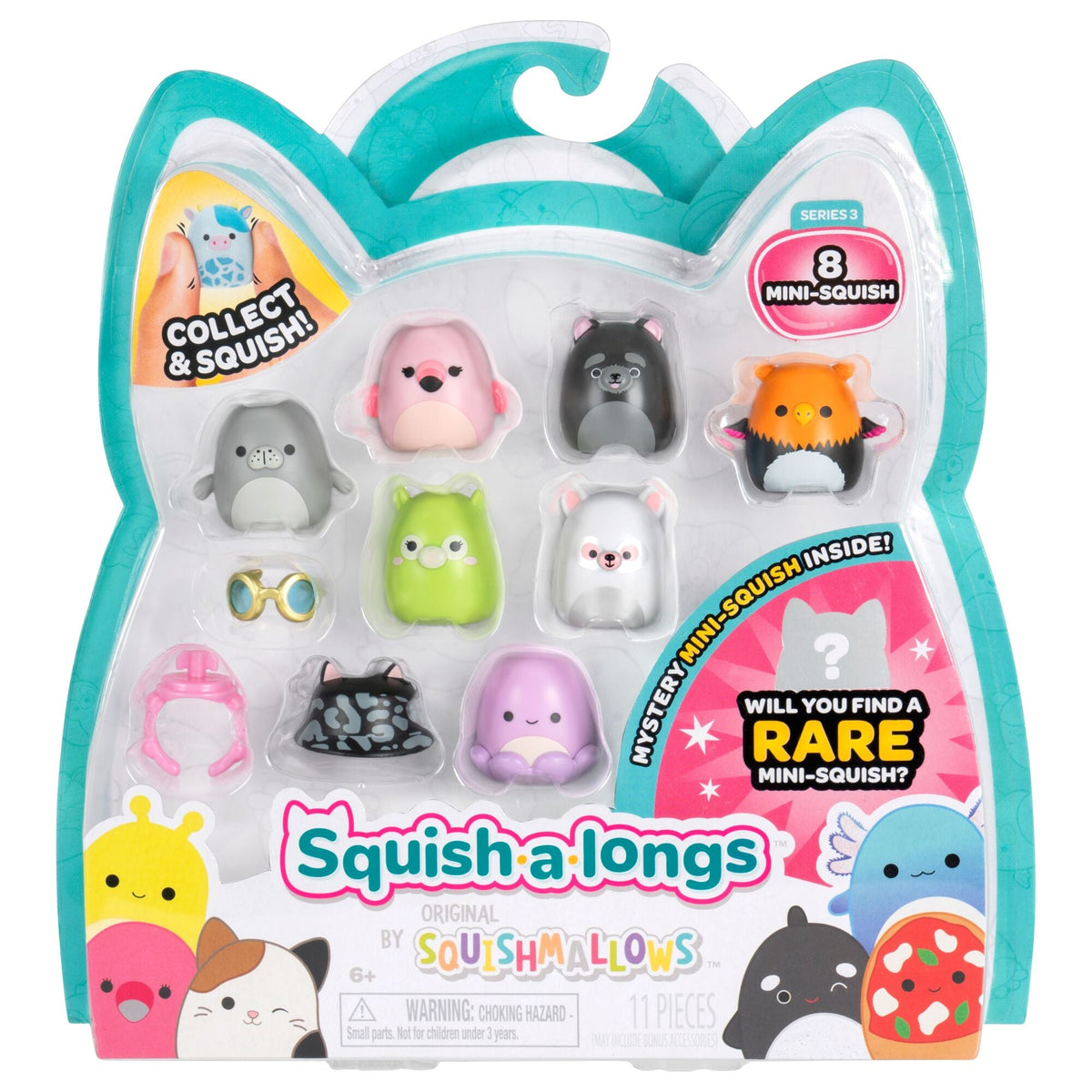 Squishmallows Classic | Squish-a-longs Mini-Squish 8-Pack Style 3 | Jazwares