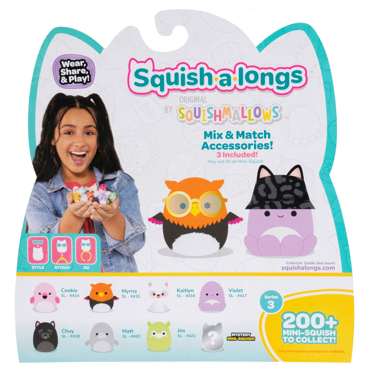 Squishmallows Classic | Squish-a-longs Mini-Squish 8-Pack Style 3 | Jazwares