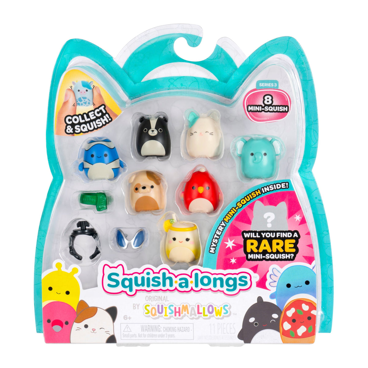 Squishmallows Recommended | Squish-a-longs Mini-Squish 8-Pack Style 4 | Jazwares
