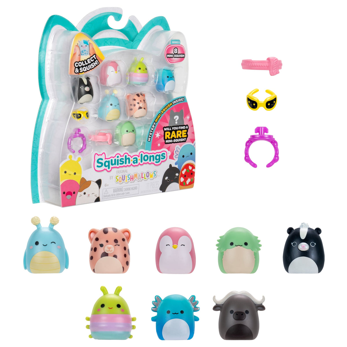 Squishmallows Deals | Squish-a-longs Mini-Squish 8-Pack Style 1 | Jazwares