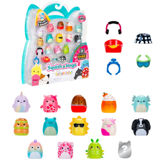Squishmallows Best Seller | Squish-a-longs Mini-Squish 14-Pack Style 1 | Jazwares