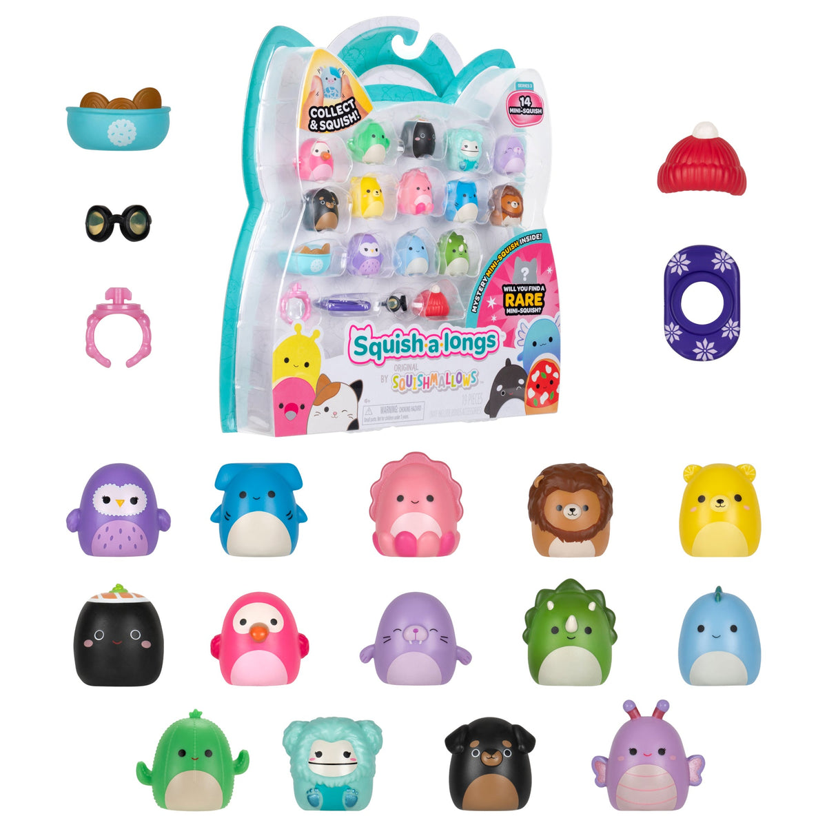 Squishmallows Premium | Squish-a-longs Mini-Squish 14-Pack Style 2 | Jazwares