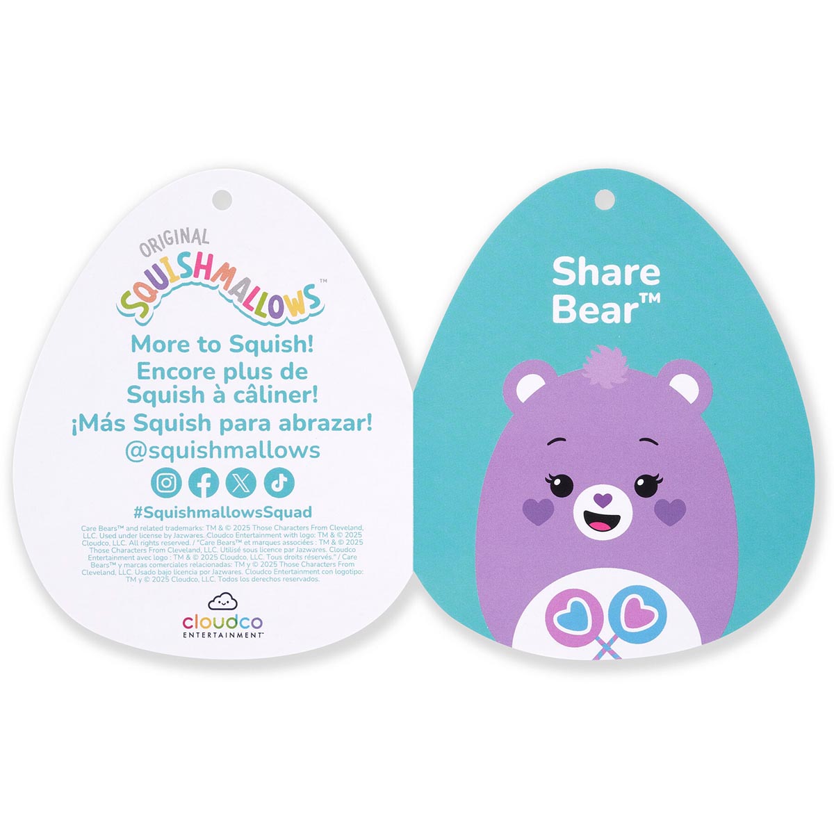 Squishmallows Smart Buy | Care Bears Share Bear | Jazwares