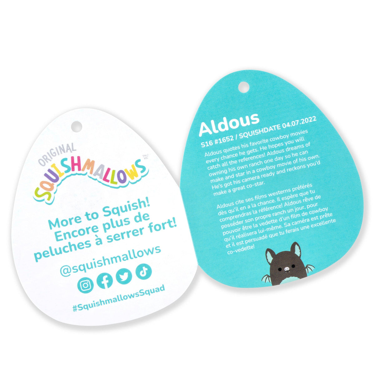 Squishmallows Quality | 12" Aldous the Black and Teal Fruit Bat | Jazwares