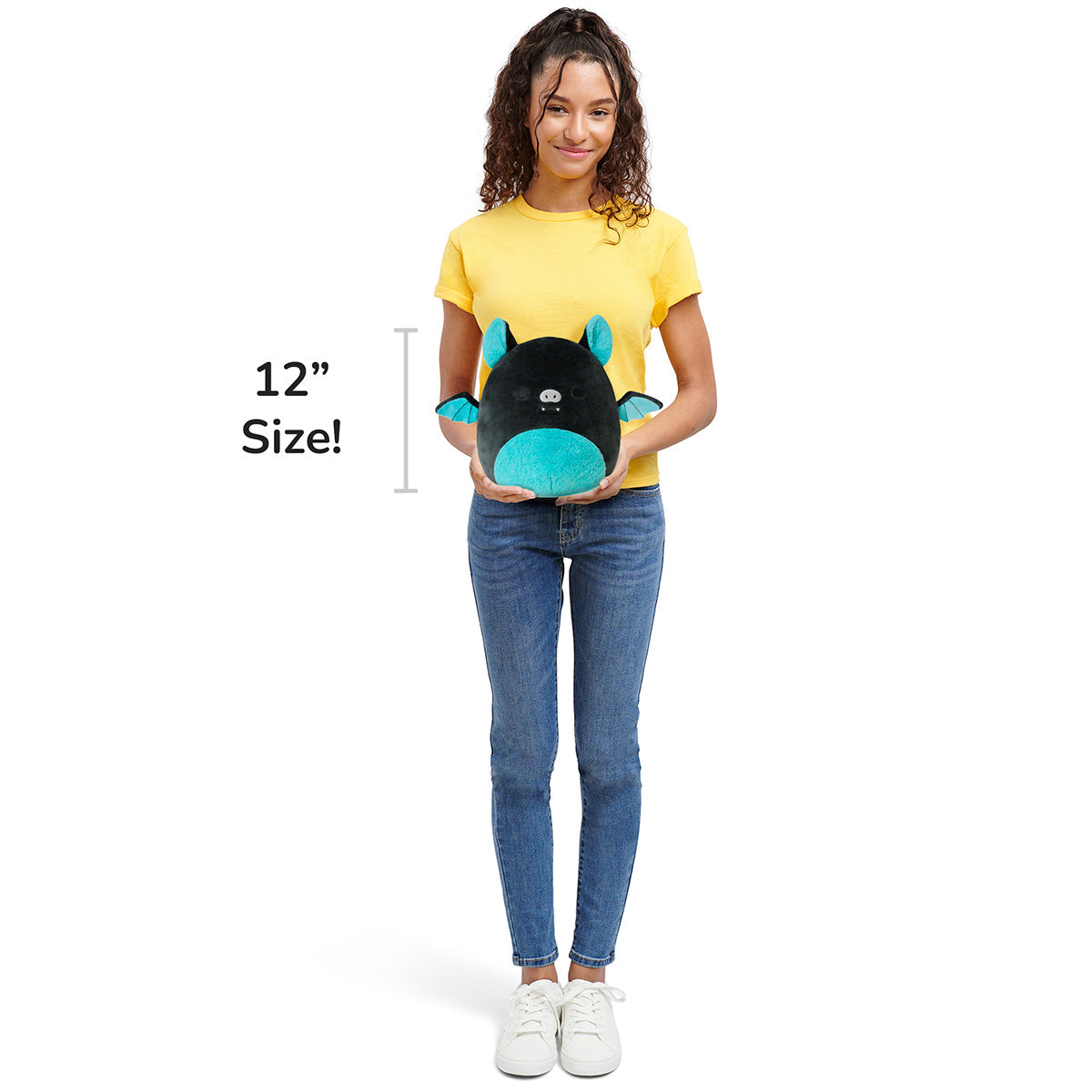 Squishmallows Quality | 12" Aldous the Black and Teal Fruit Bat | Jazwares