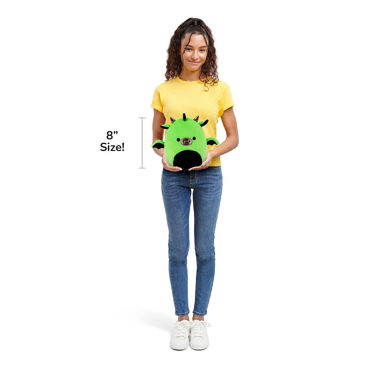 Squishmallows Featured | 8-Inch Excalibur the Neon Green Dragon | Jazwares
