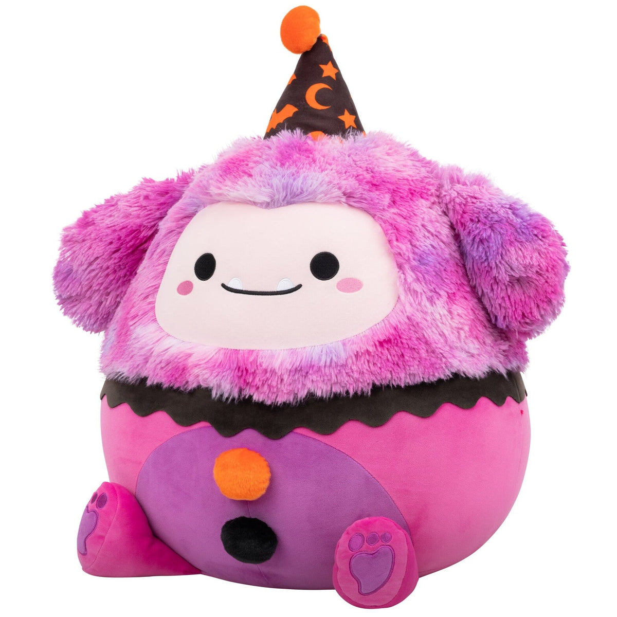 Squishmallows Best Price | 20" Woxie the Magenta Bigfoot in Clown Costume | Jazwares