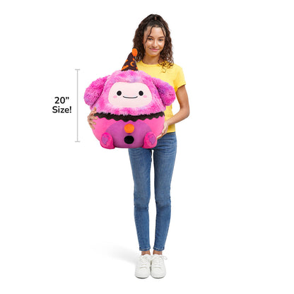 Squishmallows Best Price | 20" Woxie the Magenta Bigfoot in Clown Costume | Jazwares