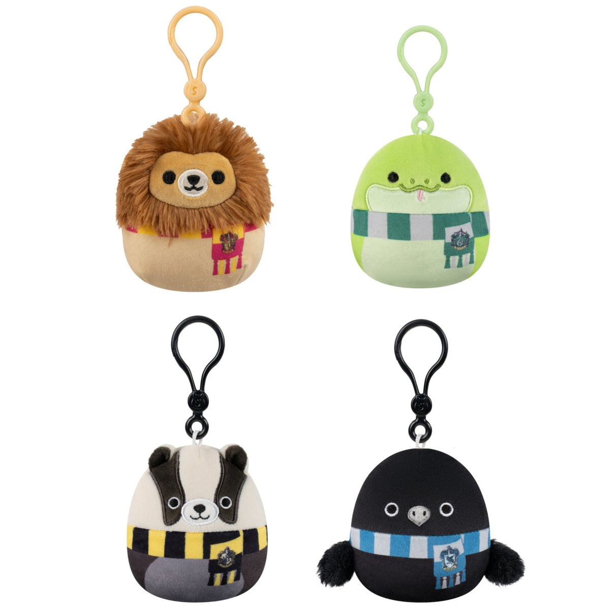 Squishmallows Great Value | 3.5" Harry Potter House Animals Clip 4-Pack | Jazwares
