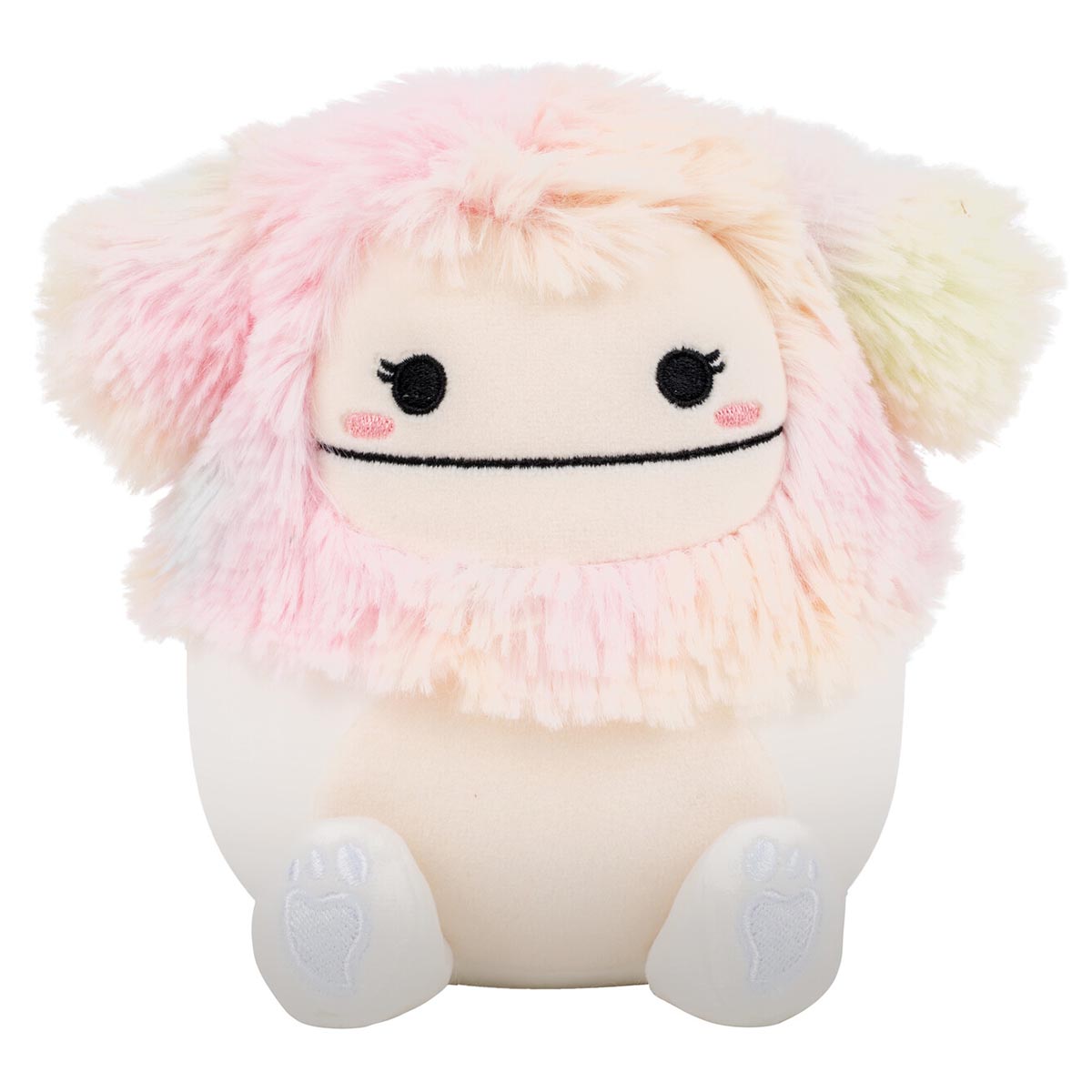 Squishmallows Value | 5" Zaylee the White Bigfoot with Rainbow Mane | Jazwares