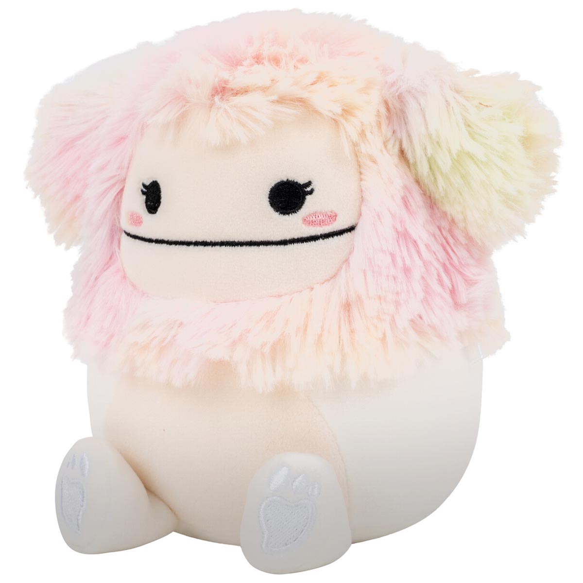 Squishmallows Value | 5" Zaylee the White Bigfoot with Rainbow Mane | Jazwares