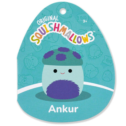 Squishmallows Featured | 5" Ankur the Teal Mushroom with Fuzzy Belly | Jazwares