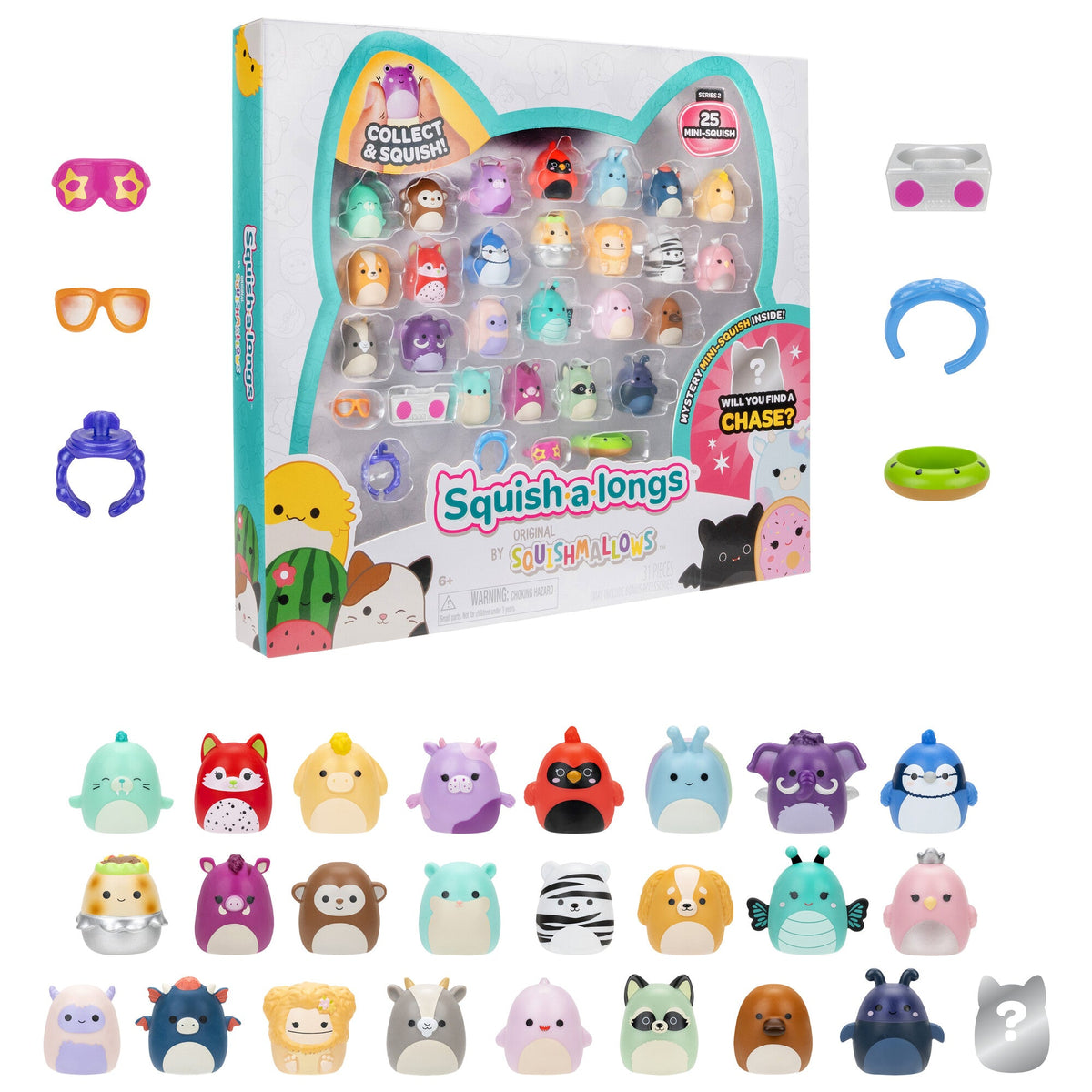 Squishmallows Smart Buy | Squish-a-longs Mini-Squish 25-Pack | Jazwares
