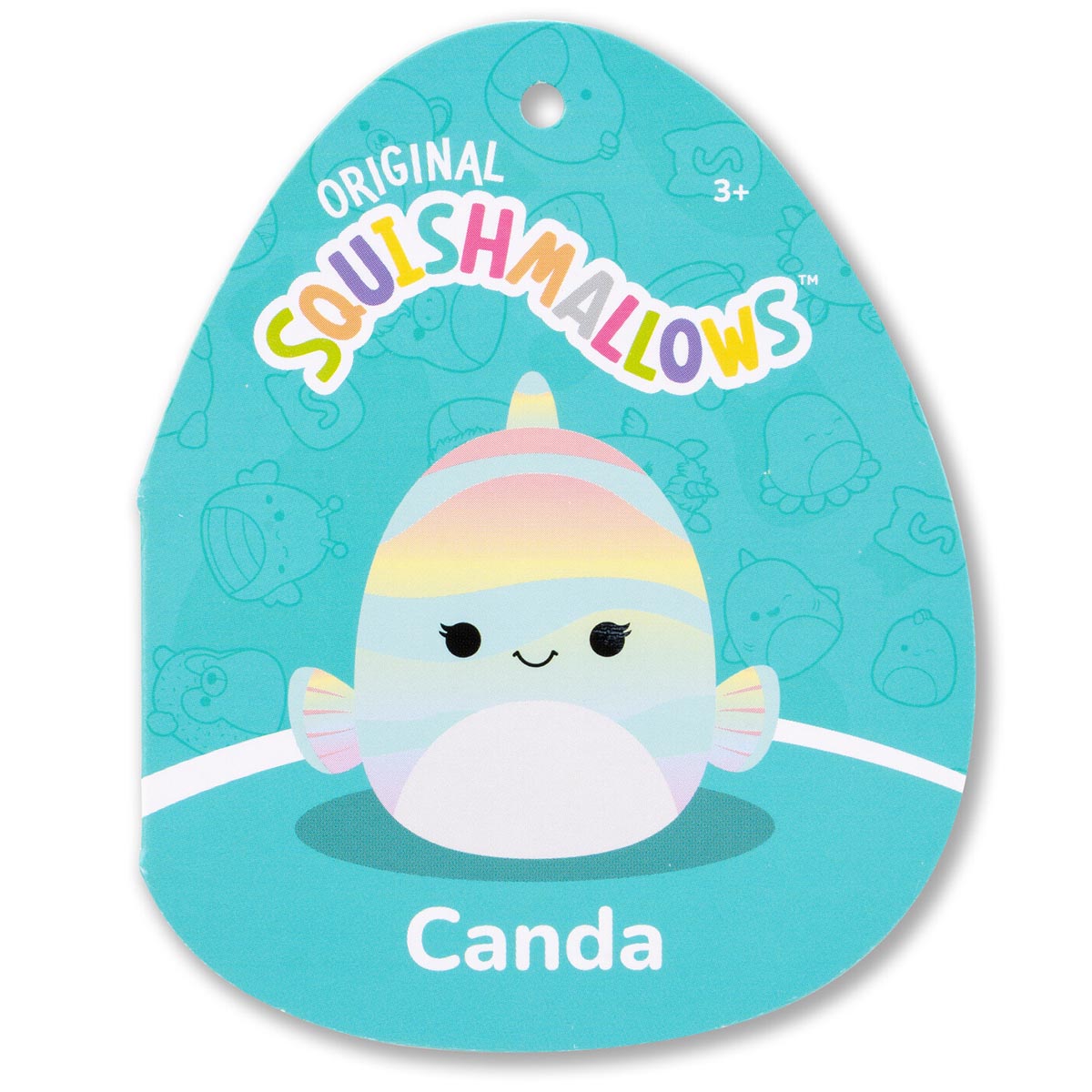 Squishmallows Top Pick | 5" Canda the Rainbow Striped Fish | Jazwares