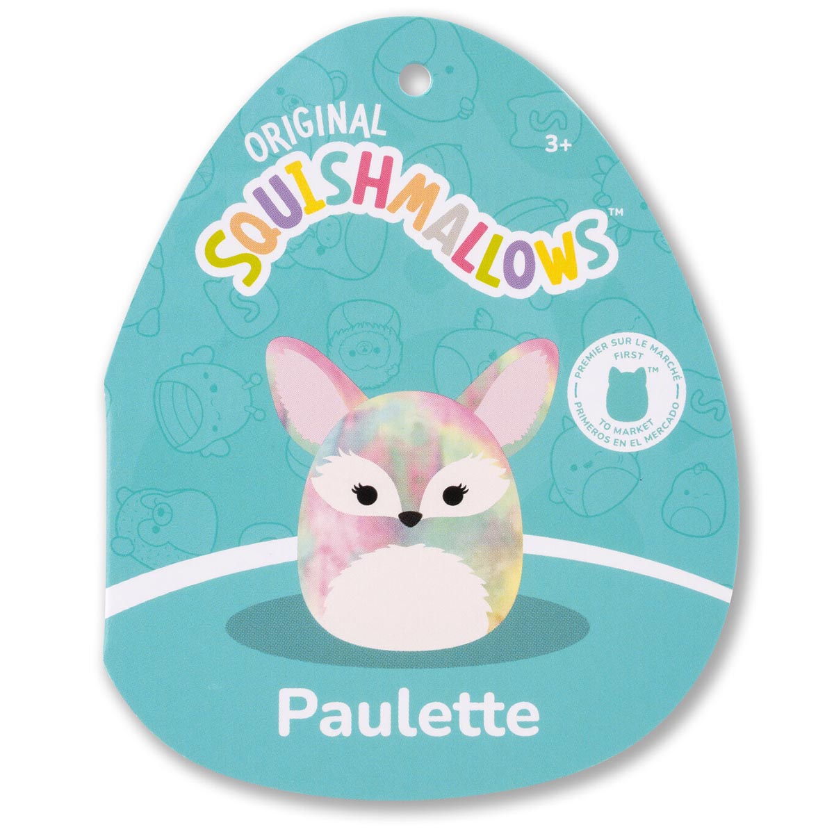 Squishmallows Best Price | 8" Paulette the Rainbow Tie-Dye Fennec Fox | Jazwares