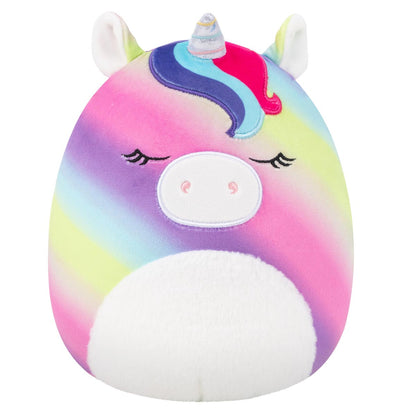 Squishmallows Great Value | 8" Clarissa the Rainbow Unicorn with Fuzzy Belly | Jazwares