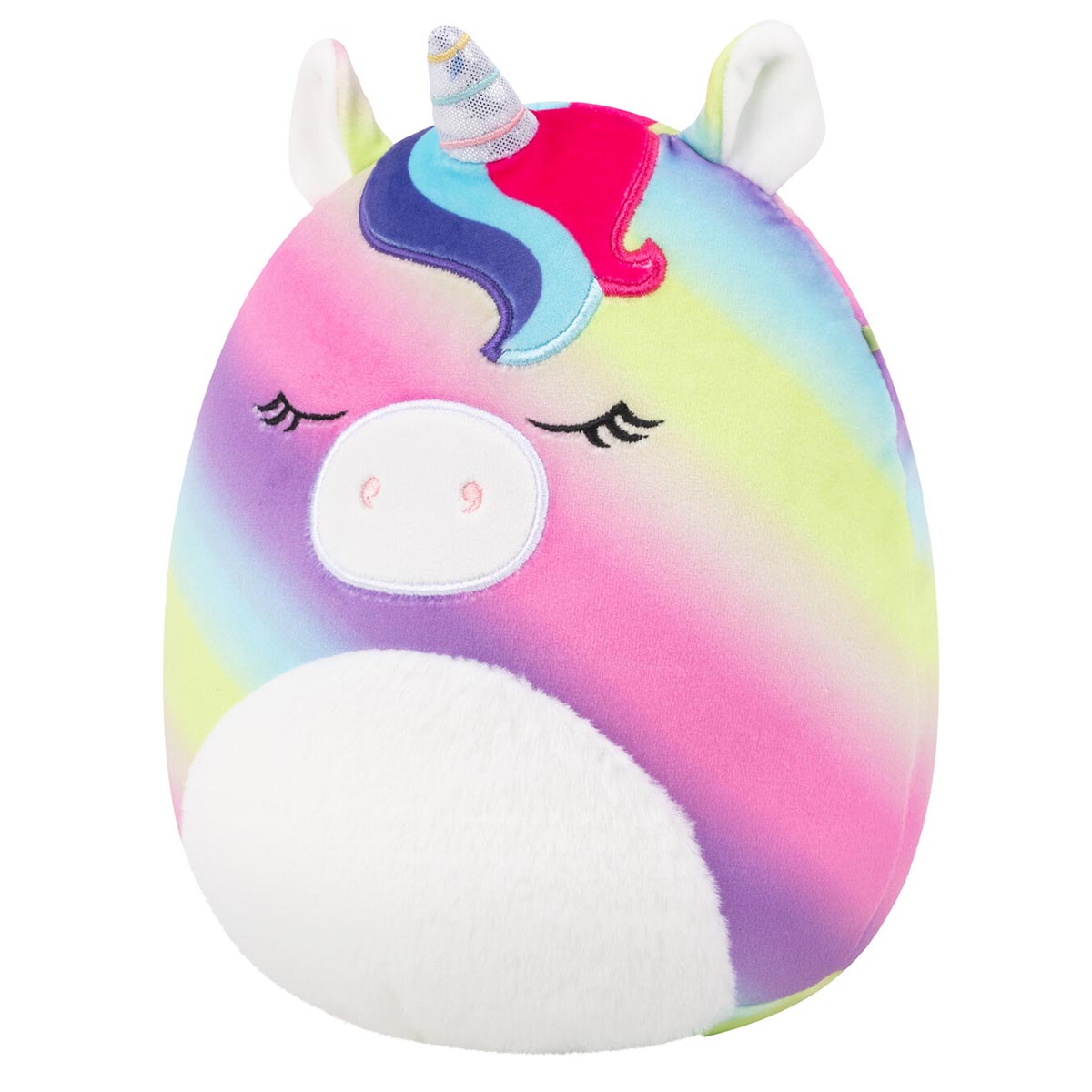 Squishmallows Great Value | 8" Clarissa the Rainbow Unicorn with Fuzzy Belly | Jazwares