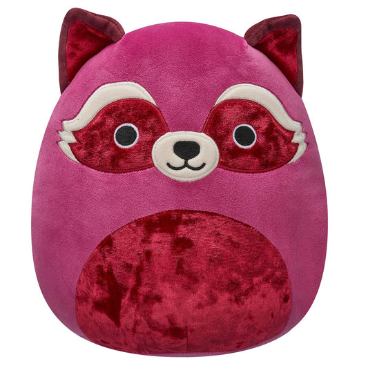 Squishmallows Best Price | 8" Olivieri the Maroon Raccoon with Velvet Accents | Jazwares