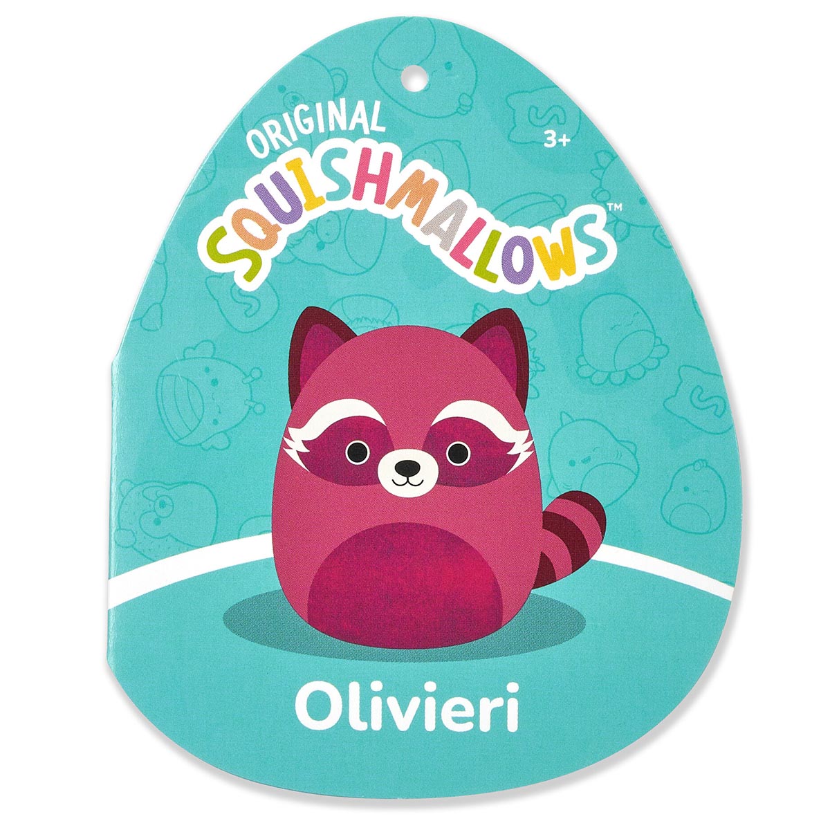 Squishmallows Best Price | 8" Olivieri the Maroon Raccoon with Velvet Accents | Jazwares
