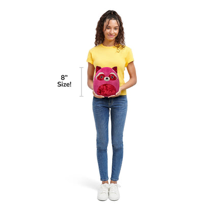 Squishmallows Best Price | 8" Olivieri the Maroon Raccoon with Velvet Accents | Jazwares