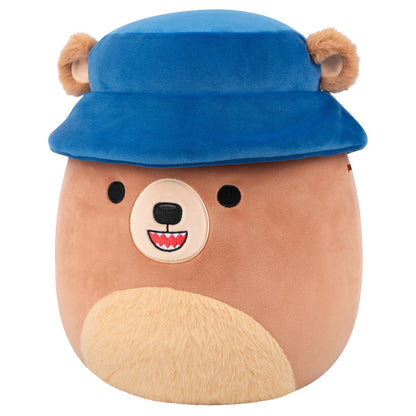 Squishmallows Trusted | 12" Stokely the Brown Kodiak Bear with Bucket Hat | Jazwares
