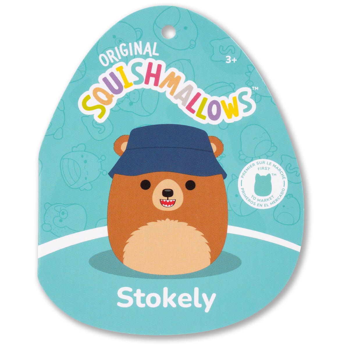 Squishmallows Trusted | 12" Stokely the Brown Kodiak Bear with Bucket Hat | Jazwares