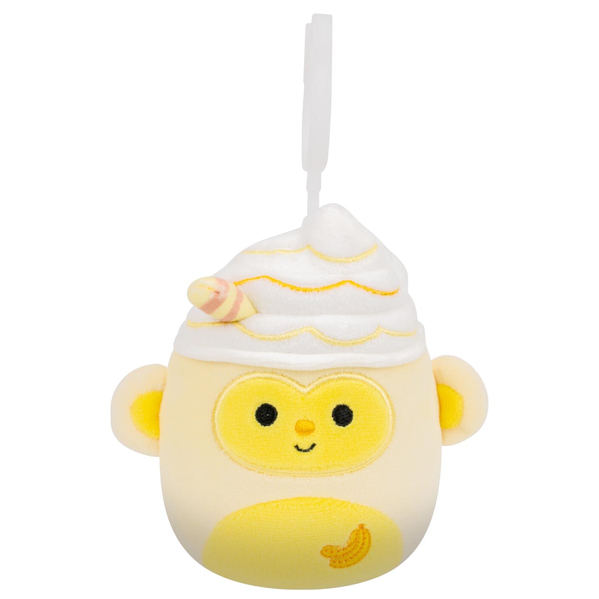 Squishmallows Quality | 3.5" Pierogi the Banana Monkey Shake Clip | Jazwares
