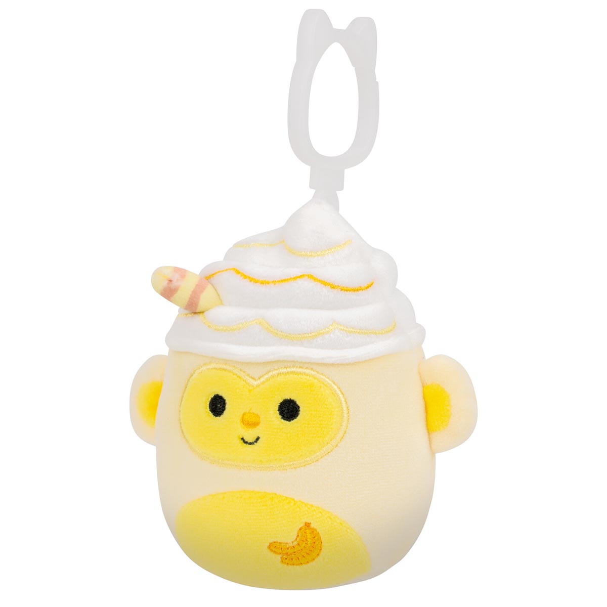 Squishmallows Quality | 3.5" Pierogi the Banana Monkey Shake Clip | Jazwares