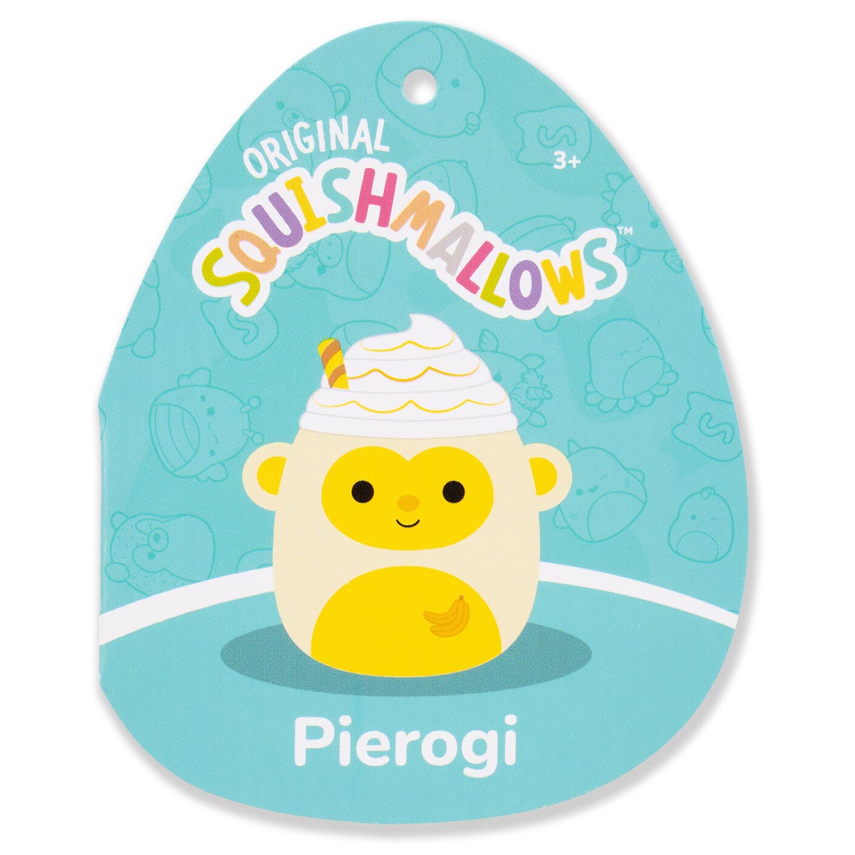 Squishmallows Quality | 3.5" Pierogi the Banana Monkey Shake Clip | Jazwares