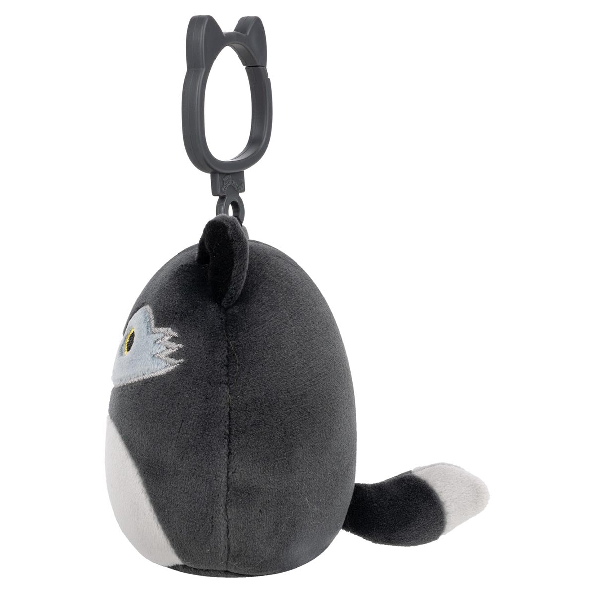 Squishmallows Essential | 3.5" Dmitri the Dark Grey Wolf Clip | Jazwares