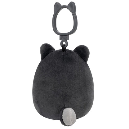 Squishmallows Essential | 3.5" Dmitri the Dark Grey Wolf Clip | Jazwares