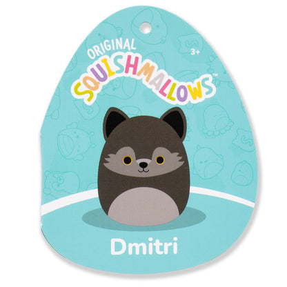 Squishmallows Essential | 3.5" Dmitri the Dark Grey Wolf Clip | Jazwares