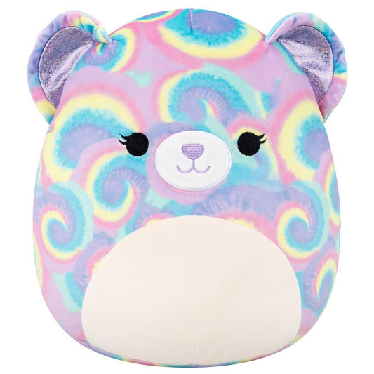 Squishmallows Quality | 12" Jonessa the Purple Psychedelic Tie-Dye Bear | Jazwares