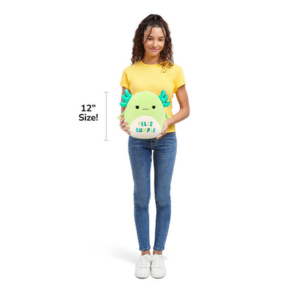 Squishmallows New | 12" Mipsy the Green Axolotl with “Feliz Cumple” Embroidery | Jazwares