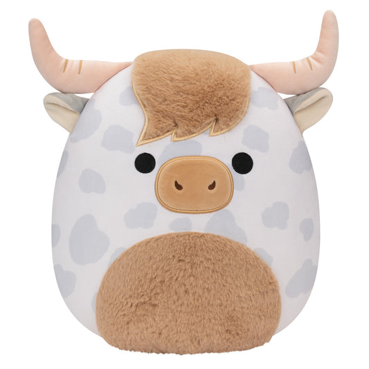 Squishmallows Best Seller | 12" Borsa Spotted Highland Cow | Jazwares