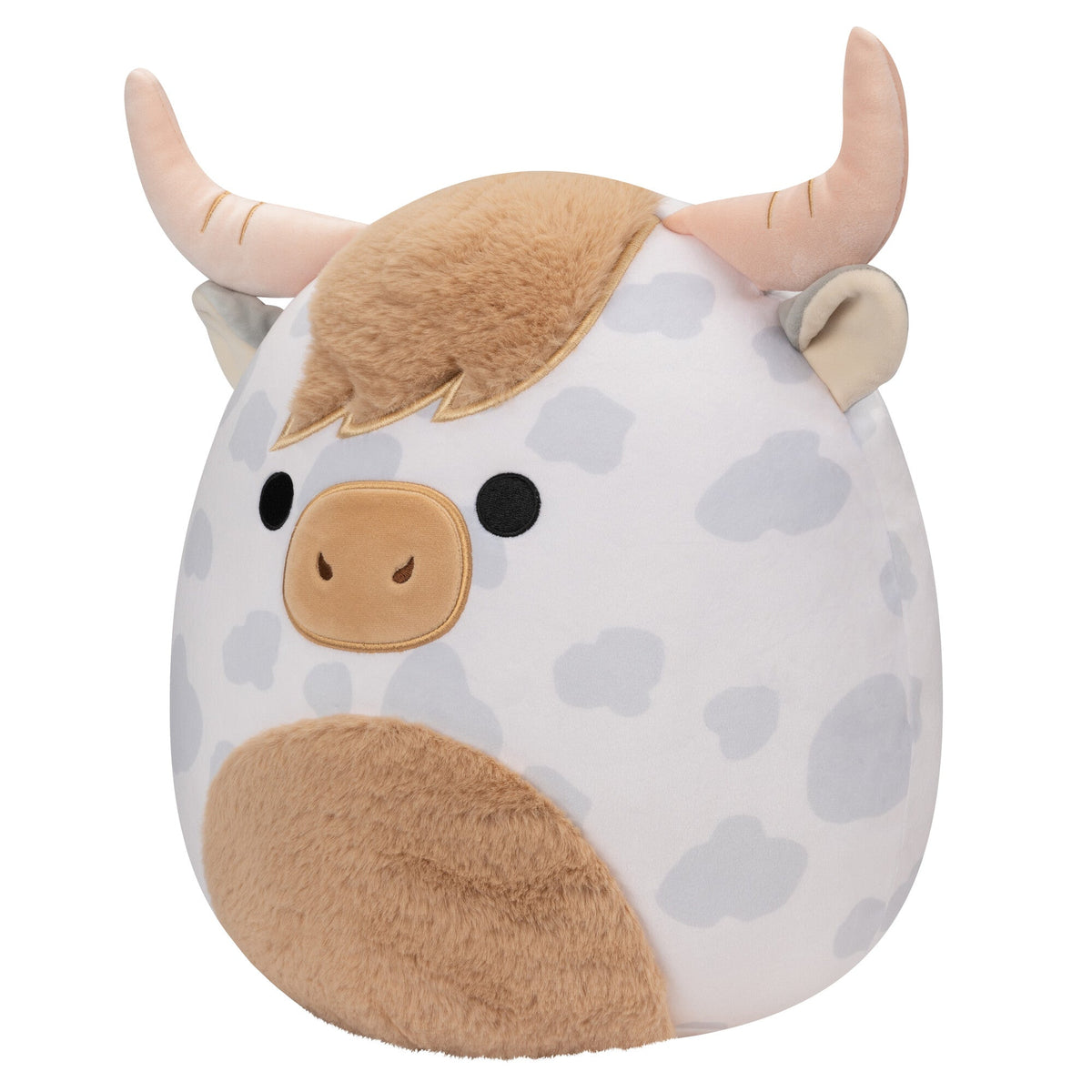 Squishmallows Best Seller | 12" Borsa Spotted Highland Cow | Jazwares