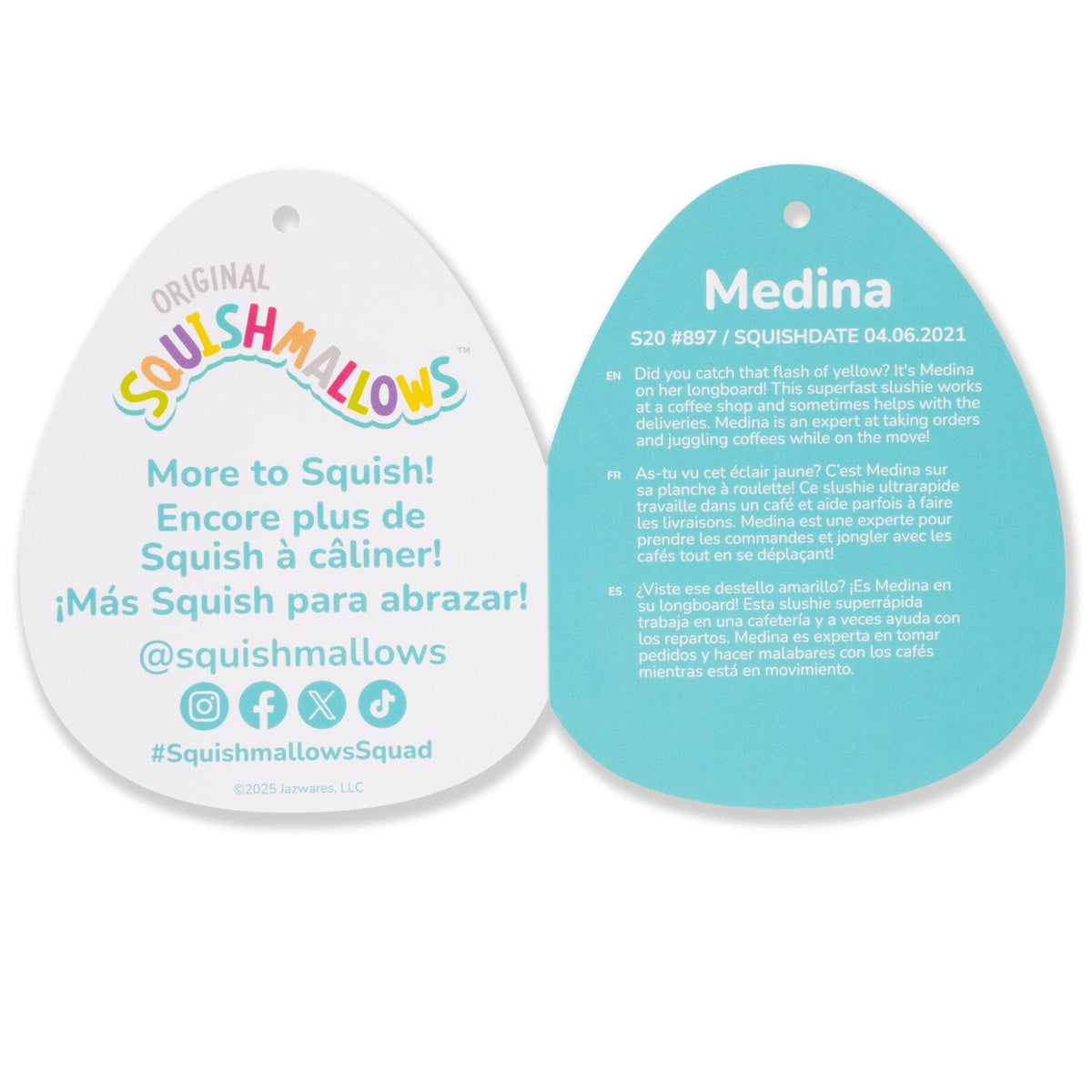 Squishmallows Popular | 20-Inch Medina the Yellow Lemonade Slushie | Jazwares