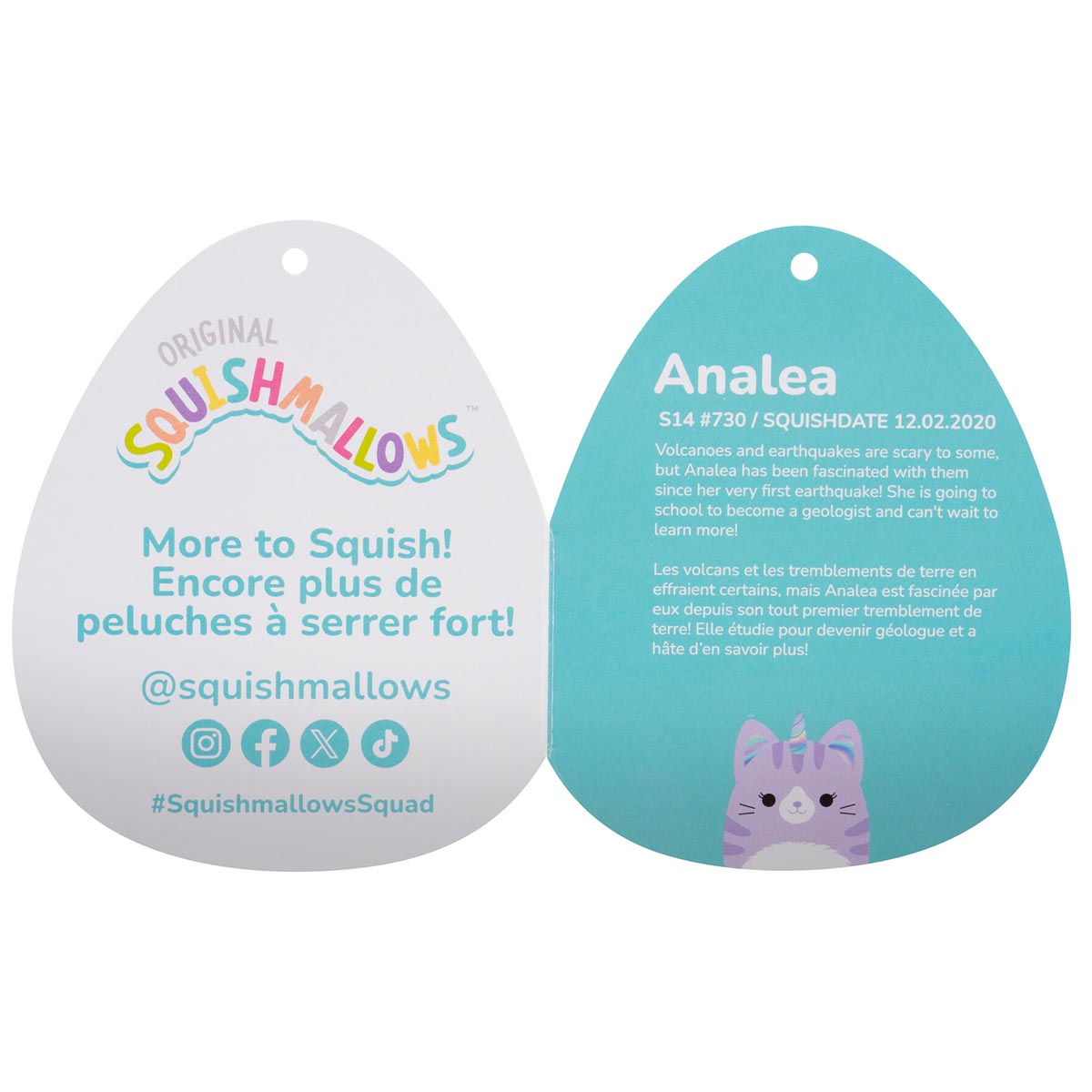 Squishmallows Everyday | 14" Analea the Purple Caticorn | Jazwares