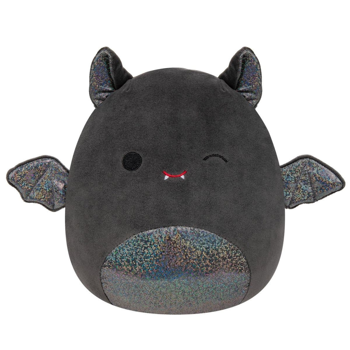 Squishmallows Essential | 8" Emily the Black Bat with Sparkly Belly | Jazwares