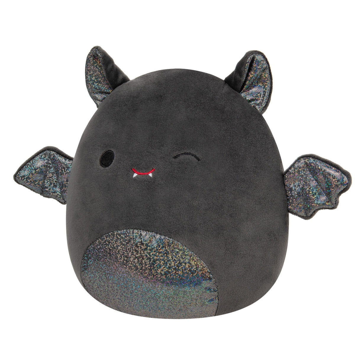 Squishmallows Essential | 8" Emily the Black Bat with Sparkly Belly | Jazwares