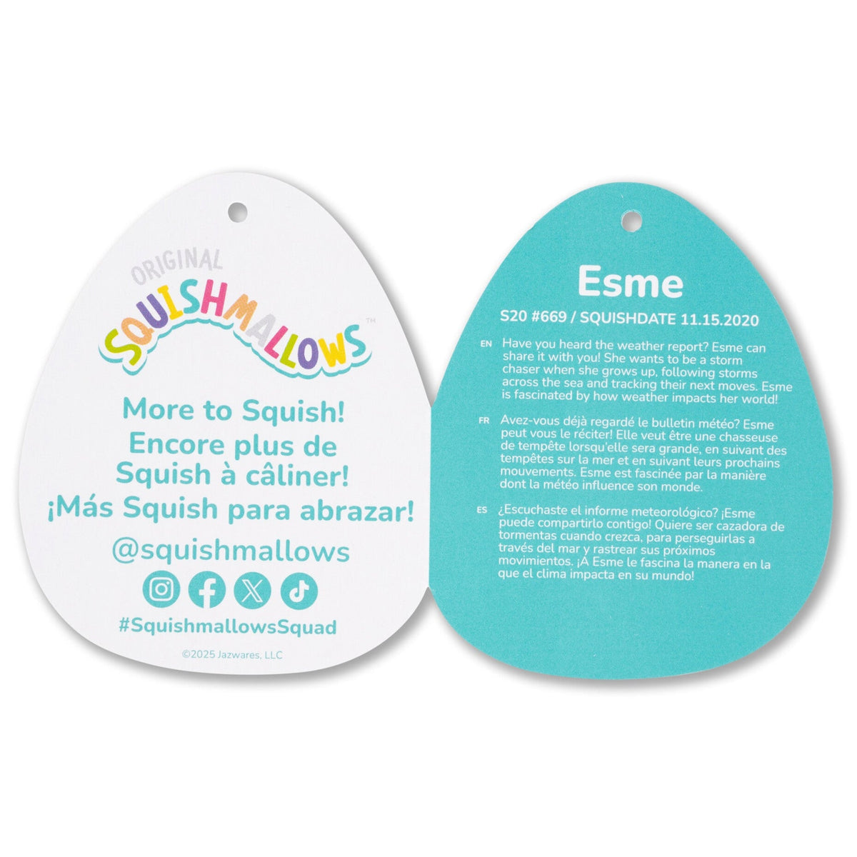 Squishmallows Value | 20" Esme the Pink Narwhal | Jazwares