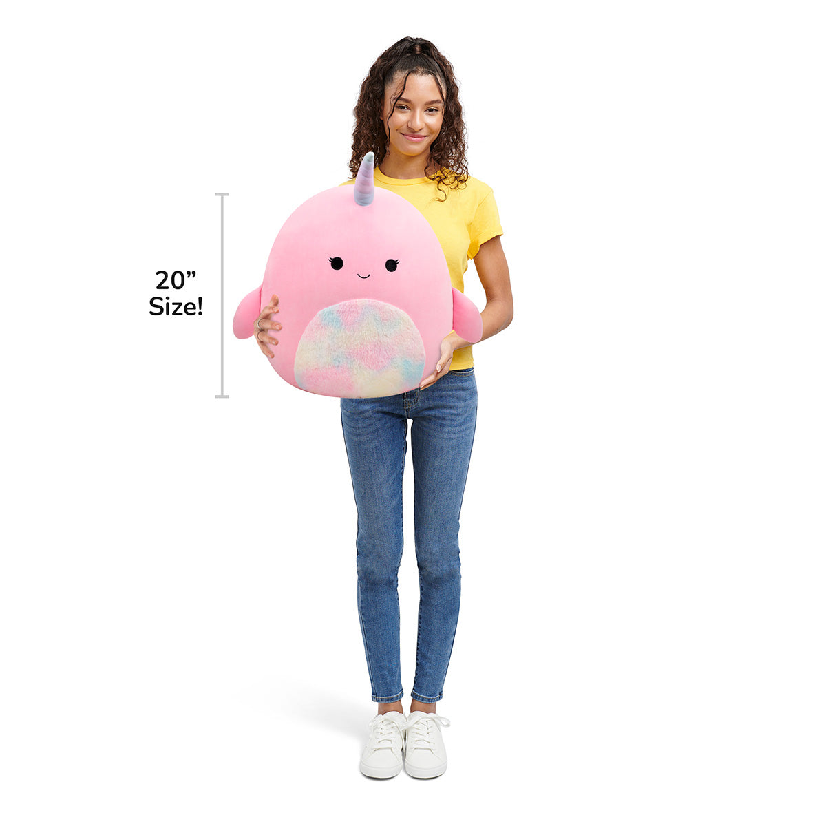 Squishmallows Value | 20" Esme the Pink Narwhal | Jazwares