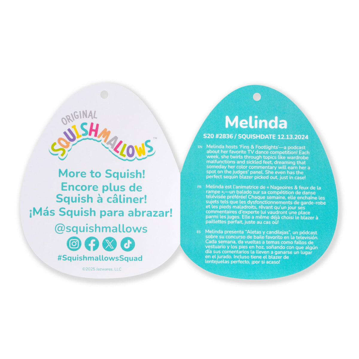 Squishmallows Exclusive | 20" Melinda the Blue Striped Cat Fish | Jazwares