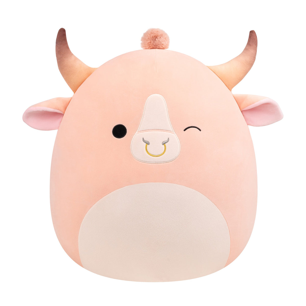 Squishmallows Customer Favorite | 20" Howland the Peach Brahman Bull | Jazwares