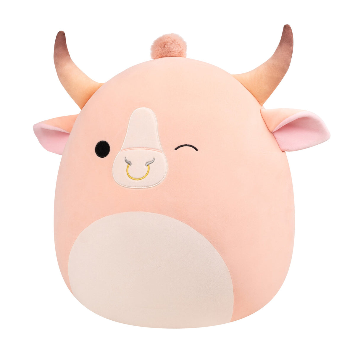 Squishmallows Customer Favorite | 20" Howland the Peach Brahman Bull | Jazwares
